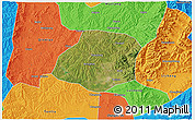 Satellite 3D Map of Xiangyuan, political outside