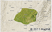 Satellite 3D Map of Xiangyuan, shaded relief outside