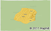 Savanna Style 3D Map of Xiangyuan, single color outside