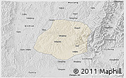 Shaded Relief 3D Map of Xiangyuan, desaturated