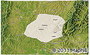 Shaded Relief 3D Map of Xiangyuan, satellite outside