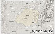 Shaded Relief 3D Map of Xiangyuan, semi-desaturated