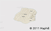 Shaded Relief 3D Map of Xiangyuan, single color outside