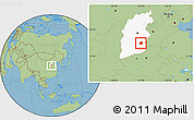 Savanna Style Location Map of Xiangyuan, highlighted parent region