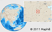 Shaded Relief Location Map of Xiangyuan