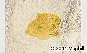 Physical Map of Xiangyuan, lighten