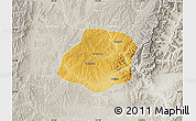 Physical Map of Xiangyuan, lighten, semi-desaturated