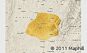 Physical Map of Xiangyuan, shaded relief outside