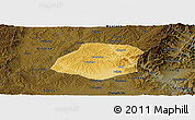 Physical Panoramic Map of Xiangyuan, darken
