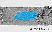 Political Panoramic Map of Xiangyuan, desaturated