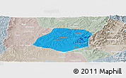 Political Panoramic Map of Xiangyuan, lighten, semi-desaturated