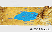 Political Panoramic Map of Xiangyuan, physical outside