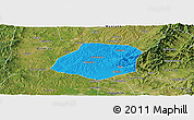 Political Panoramic Map of Xiangyuan, satellite outside