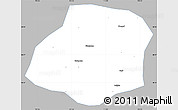 Gray Simple Map of Xiangyuan, single color outside