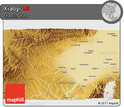 Physical 3D Map of Xiaoyi