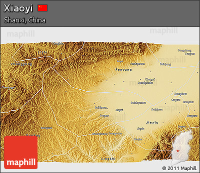 Physical 3D Map of Xiaoyi