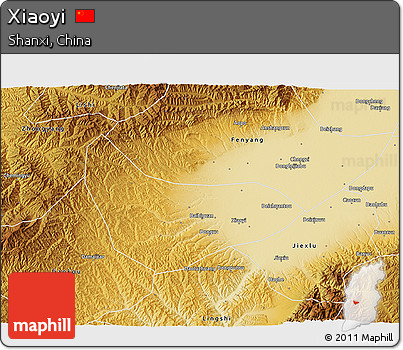 Physical 3D Map of Xiaoyi