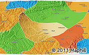 Physical 3D Map of Xiaoyi, political outside