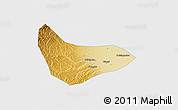 Physical 3D Map of Xiaoyi, single color outside