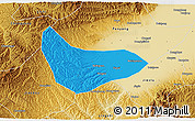Political 3D Map of Xiaoyi, physical outside