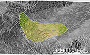 Satellite 3D Map of Xiaoyi, desaturated