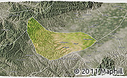 Satellite 3D Map of Xiaoyi, semi-desaturated