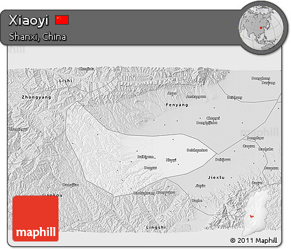 Silver Style 3D Map of Xiaoyi