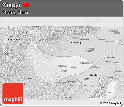 Silver Style 3D Map of Xiaoyi