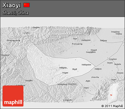 Silver Style 3D Map of Xiaoyi