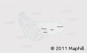 Silver Style 3D Map of Xiaoyi, single color outside