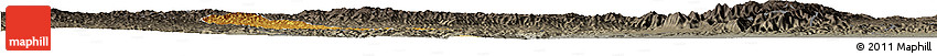 Physical Horizon Map of Xiaoyi, darken, semi-desaturated