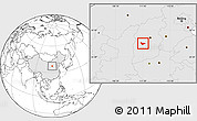 Blank Location Map of Xiaoyi, highlighted country