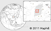 Blank Location Map of Xiaoyi, highlighted parent region