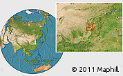 Satellite Location Map of Xiaoyi