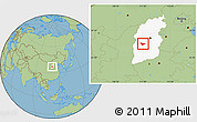 Savanna Style Location Map of Xiaoyi, highlighted parent region