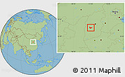 Savanna Style Location Map of Xiaoyi