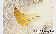 Physical Map of Xiaoyi, lighten