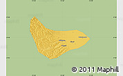 Savanna Style Map of Xiaoyi, single color outside