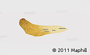 Physical Panoramic Map of Xiaoyi, cropped outside