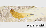 Physical Panoramic Map of Xiaoyi, lighten