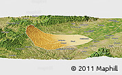 Physical Panoramic Map of Xiaoyi, satellite outside