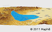 Political Panoramic Map of Xiaoyi, physical outside