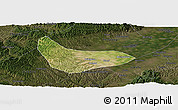 Satellite Panoramic Map of Xiaoyi, darken