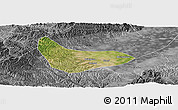 Satellite Panoramic Map of Xiaoyi, desaturated