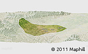 Satellite Panoramic Map of Xiaoyi, lighten