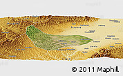 Satellite Panoramic Map of Xiaoyi, physical outside