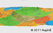 Satellite Panoramic Map of Xiaoyi, political outside