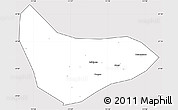 Silver Style Simple Map of Xiaoyi, cropped outside
