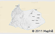 Classic Style 3D Map of Xin Xian, single color outside