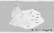 Gray 3D Map of Xin Xian, single color outside